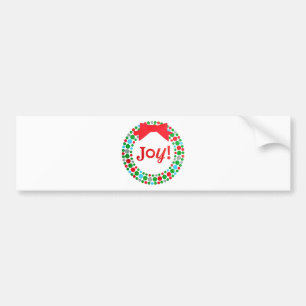 Joy Wreath Bumper Sticker