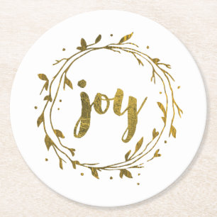 Joy Wreath Christmas Coaster
