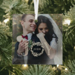 Joy Wreath Custom Photo Christmas Ornament<br><div class="desc">Design © www.berryberrysweet.com</div>