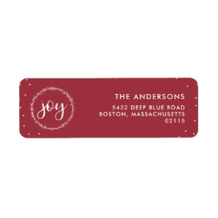 Joy Wreath - Red & White Holiday