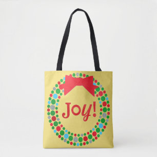 Joy Wreath Tote Bag