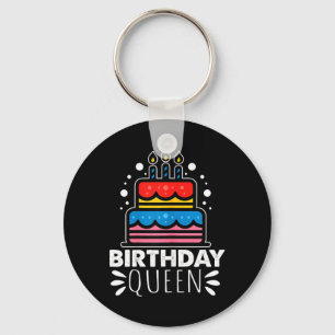 Joyable Queens Of Amusing Birthdays Quote Key Ring