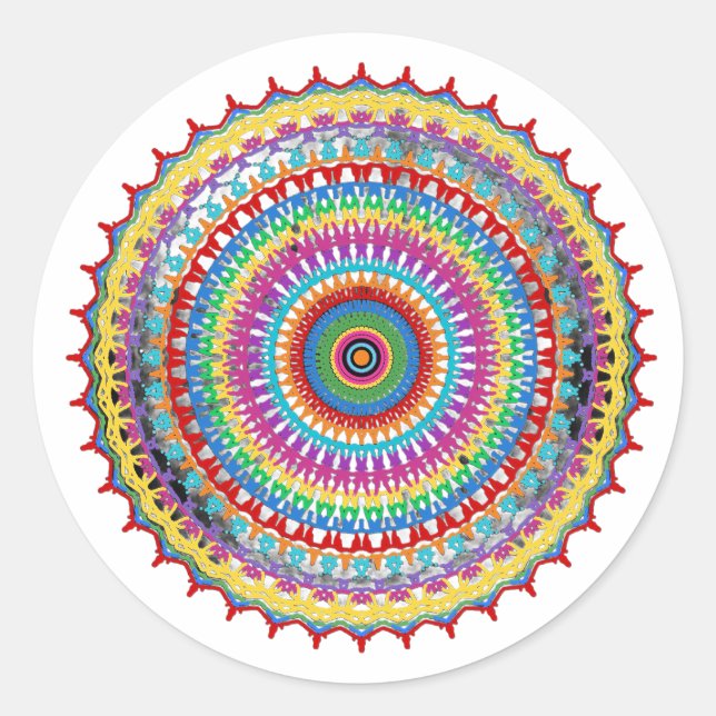 Joyburst mandala clipart  classic round sticker (Front)