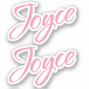 Joyce Decorative Name in Pink x2 Sticker