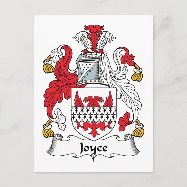 Joyce Family Crest Postcard (Front)