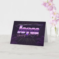 Joyce First Name Lila Retro Card Birthday