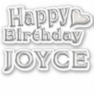 Joyce Happy Birthday silver Sticker