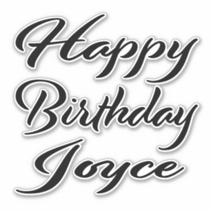 Joyce name first name black Sticker birthday