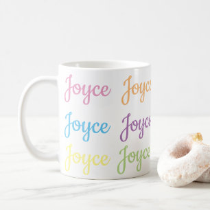 Joyce Name Mug - White & Pastels