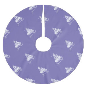 Joyeaux Noel White Tree Brushed Polyester Tree Skirt