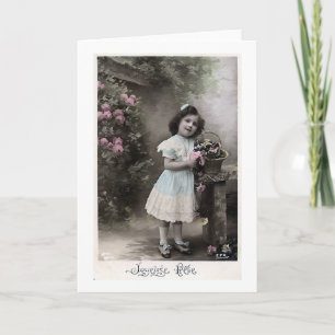 "Joyeuse Fete" Vintage French Christmas Holiday Card