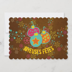 Joyeuses Fêtes Ornaments Holidays Card