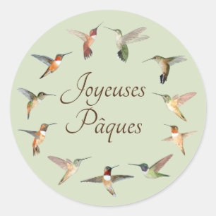 Joyeuses Pâques Classic Round Sticker