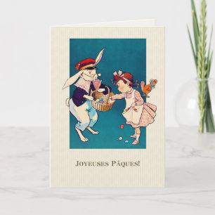 Joyeuses Pâques. Easter Card in French