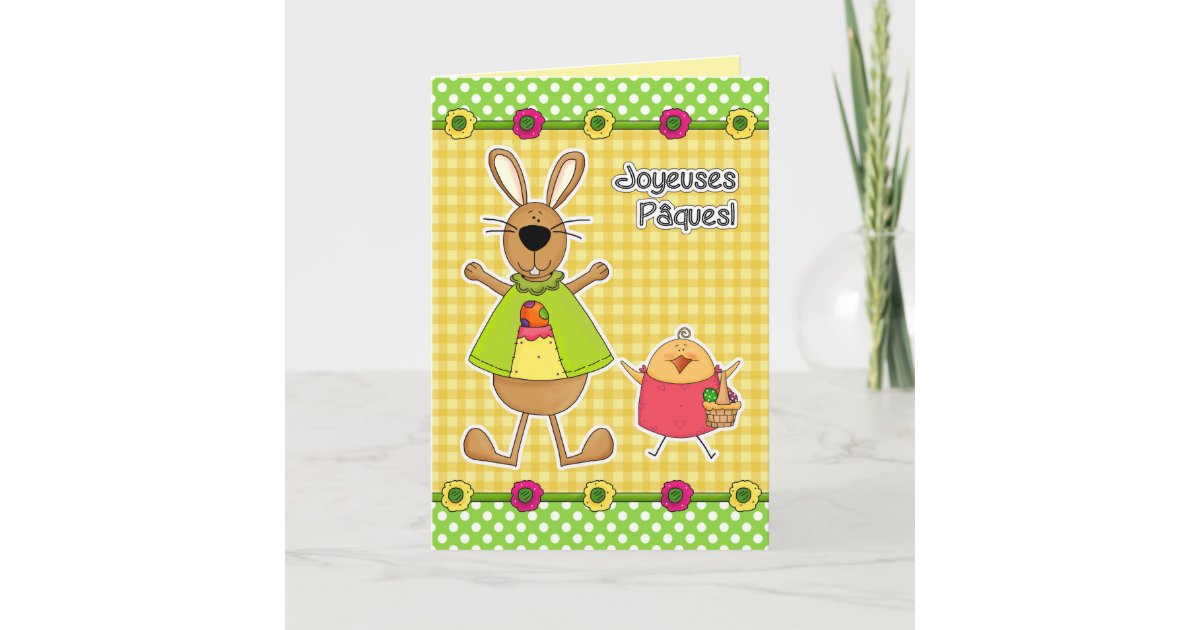Joyeuses Pâques. French Easter Cards in French | Zazzle.co.uk