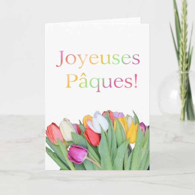 Joyeuses Pâques French Happy Easter Holiday Card (Front)
