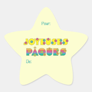 Joyeuses Pâques Star Sticker