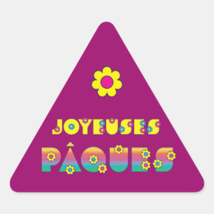 Joyeuses Pâques Triangle Sticker