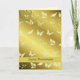 joyeux anniversaire butterflies card