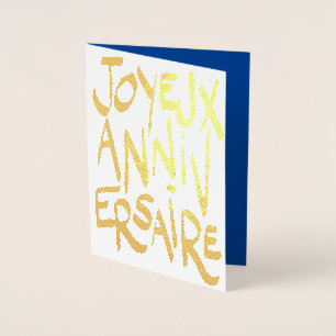 Joyeux anniversaire foil Birthday Card