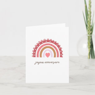 Joyeux anniversaire French birthday card rainbow 