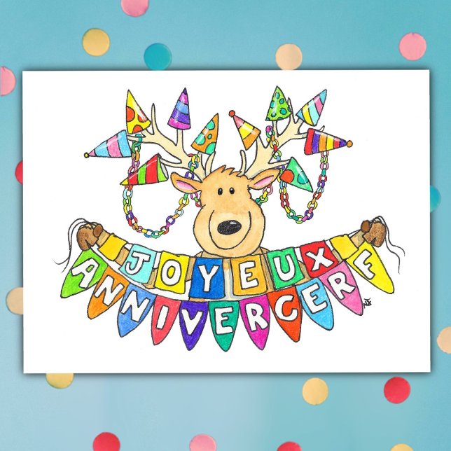 Joyeux Anniversaire - french Postcard (Creator Uploaded)