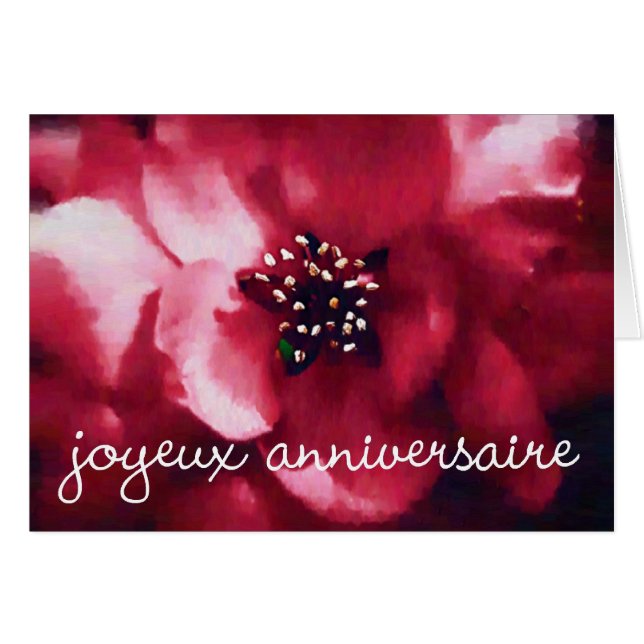 joyeux anniversaire rose (Front Horizontal)
