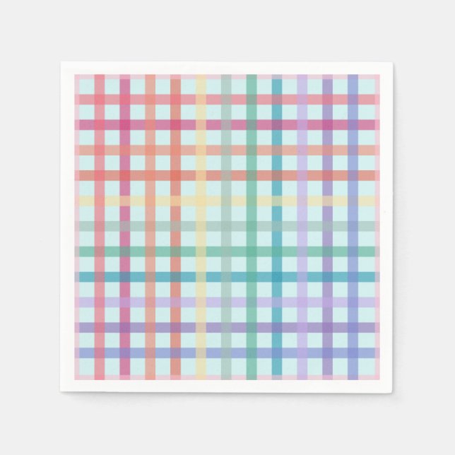 Joyeux Belle Plaid Party Luncheon Napkins (Front)