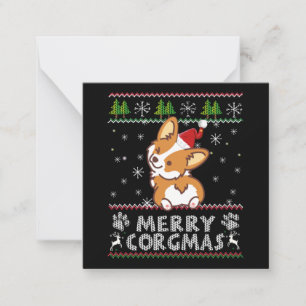 Joyeux Corgmas Noel Corgi Card