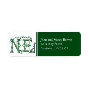 Joyeux Holiday Return Address Label