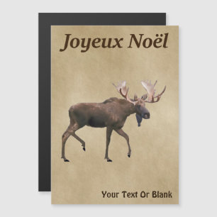 Joyeux Noёl - Bull Moose On Old Paper