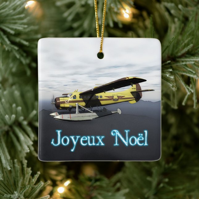 Joyeux Noёl - de Havilland DH3-C Otter Ceramic Ornament (Tree)