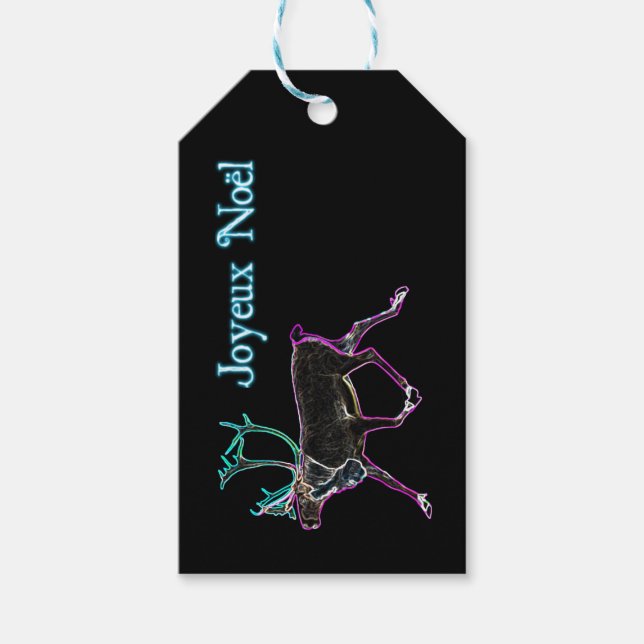 Joyeux Noёl - Electric Caribou Gift Tags (Front)