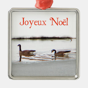 Joyeux Noёl - Honkers - Canada Geese Metal Tree Decoration