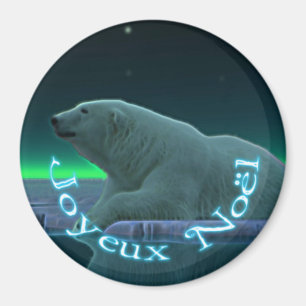 Joyeux Noёl - Ice Edge Polar Bear Magnet