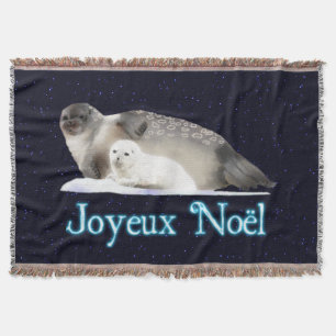 Joyeux Noёl - Ringed Seal Throw Blanket