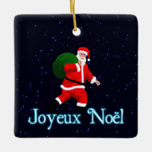 Joyeux Noёl - Santa Claus Ceramic Ornament
