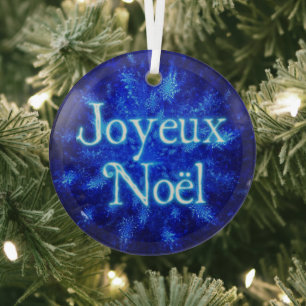 Joyeux Noёl - Snowburst Glass Tree Decoration