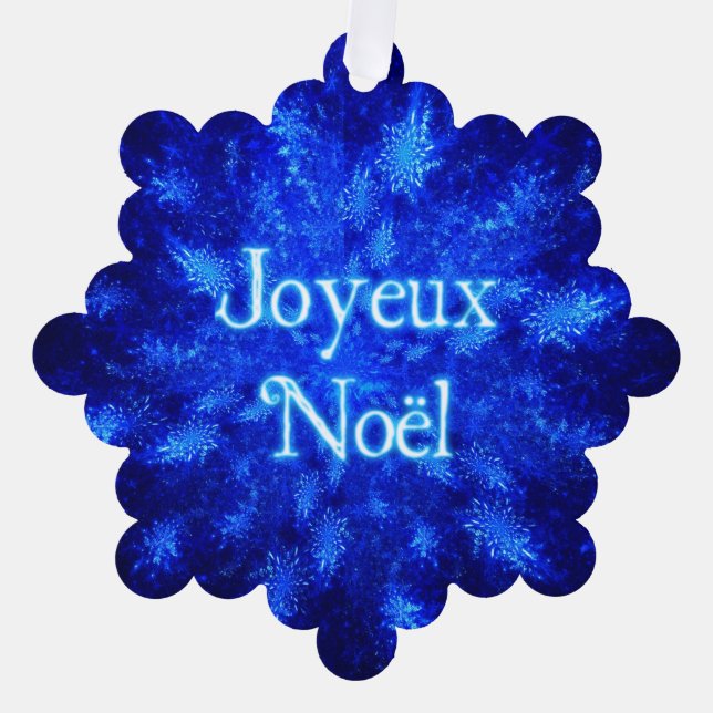 Joyeux Noёl - Snowburst Tree Decoration Card (Front)