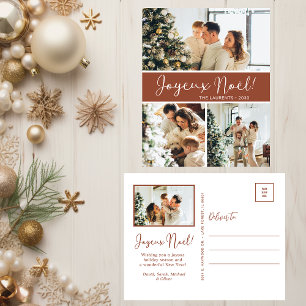 Joyeux Noel 4 Photo Holiday Postcard