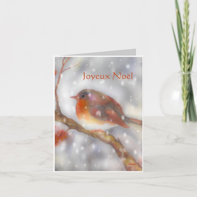 joyeux noel aquarelle holiday card (Front)