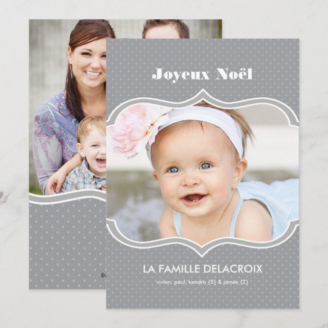 Joyeux Noël - Carte photo de vacances Holiday Card (Front/Back)