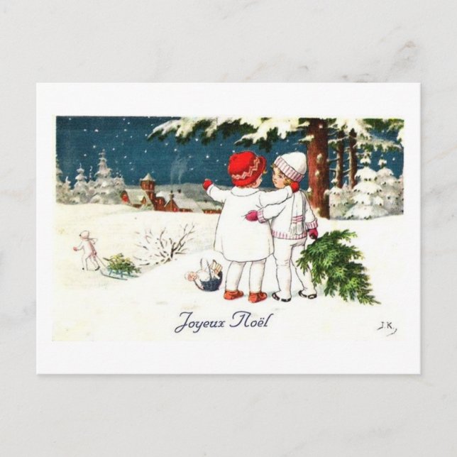 Joyeux Noel Children Xmas Card (Front)