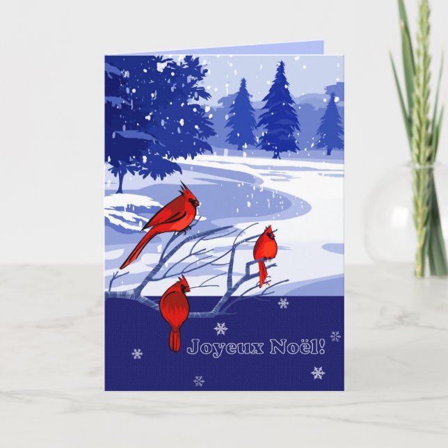 Joyeux Noël. Christmas Card in French (Front)