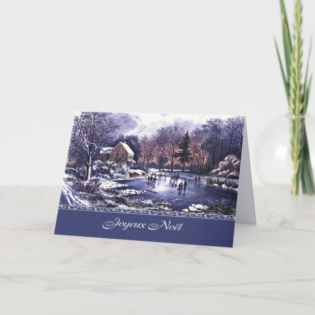 Joyeux Noël. Christmas Card in French (Front)