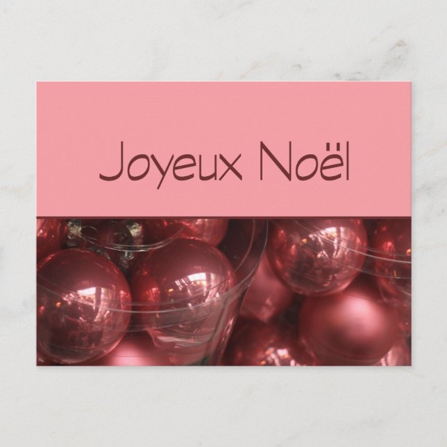 Joyeux Noël  Christmas Ornaments Holiday Postcard (Front)