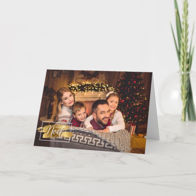 Joyeux Noel Christmas Photo Holiday Card (Front)