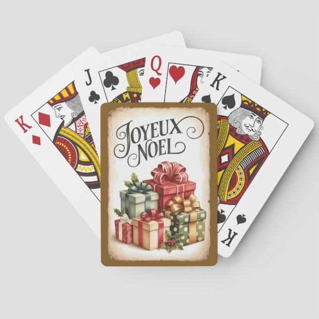 Joyeux Noël Christmas Poker Playing Cards (Back)