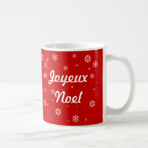 Joyeux Noel ~ Christmas Snowflakes Coffee Mug