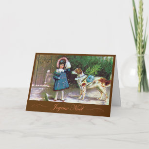 Joyeux Noël Christmas Vintage French Holiday Card